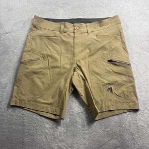 Eddie Bauer Shorts Mens 35 Beige First Ascent Hiking Camping Gorp Stretch